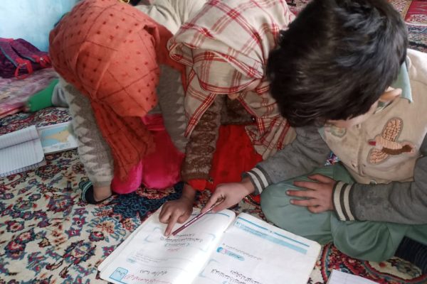 2023 01 03 The Students are INNER VOICE EDUCATION SYSTEM SHIGAR BALTISTAN CAMPUS are doing combine studying and doing winter vacation work.