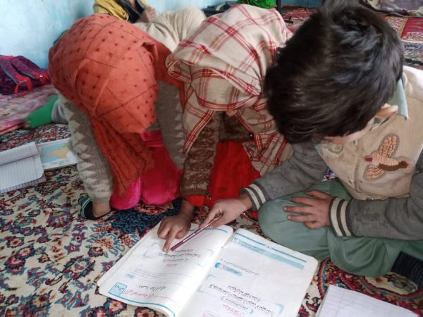 2023 01 03 The Students are INNER VOICE EDUCATION SYSTEM SHIGAR BALTISTAN CAMPUS are doing combine studying and doing winter vacation work.